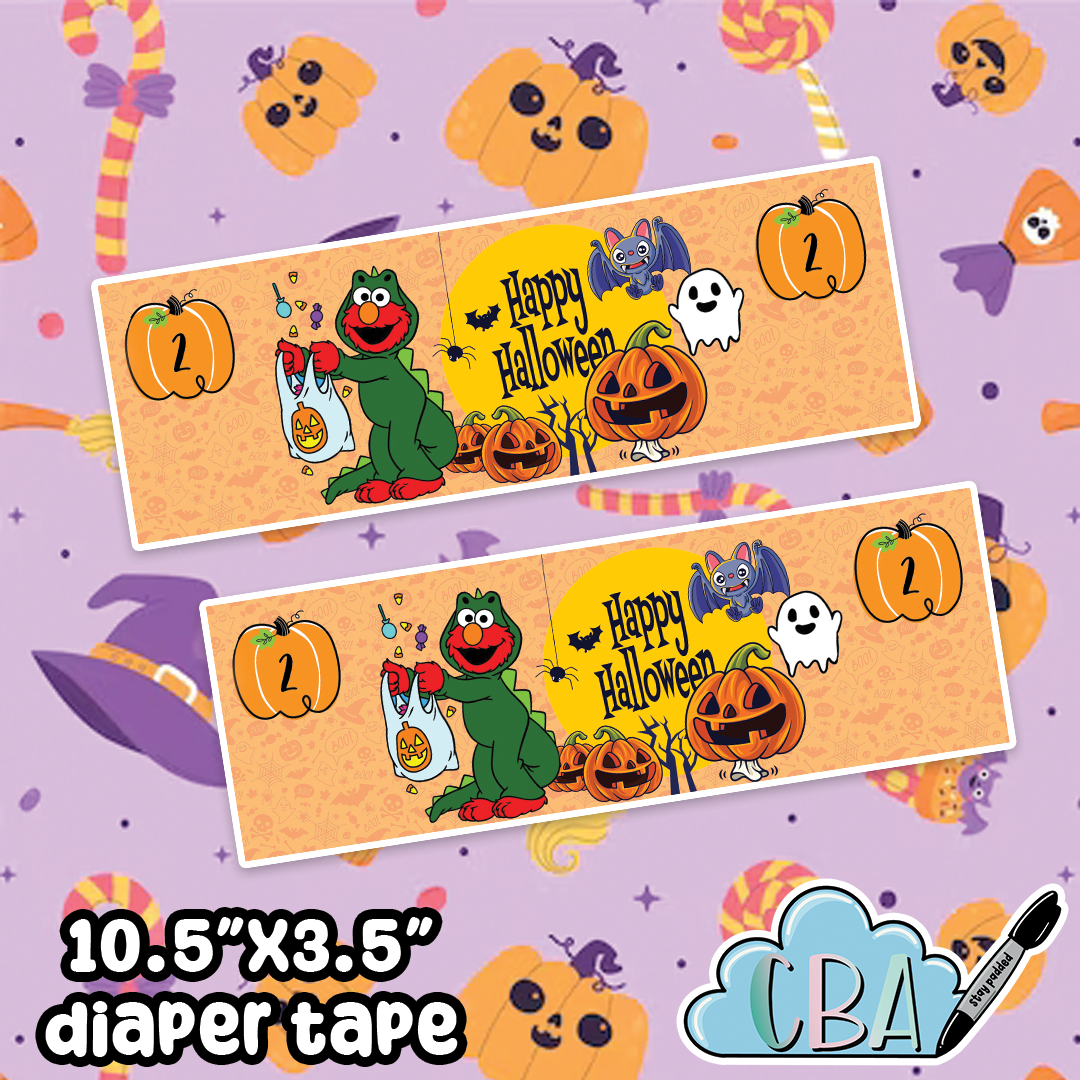 ABDL Clear Premium Diaper Tapes "Cute Trick or Treat" ABDL Halloween