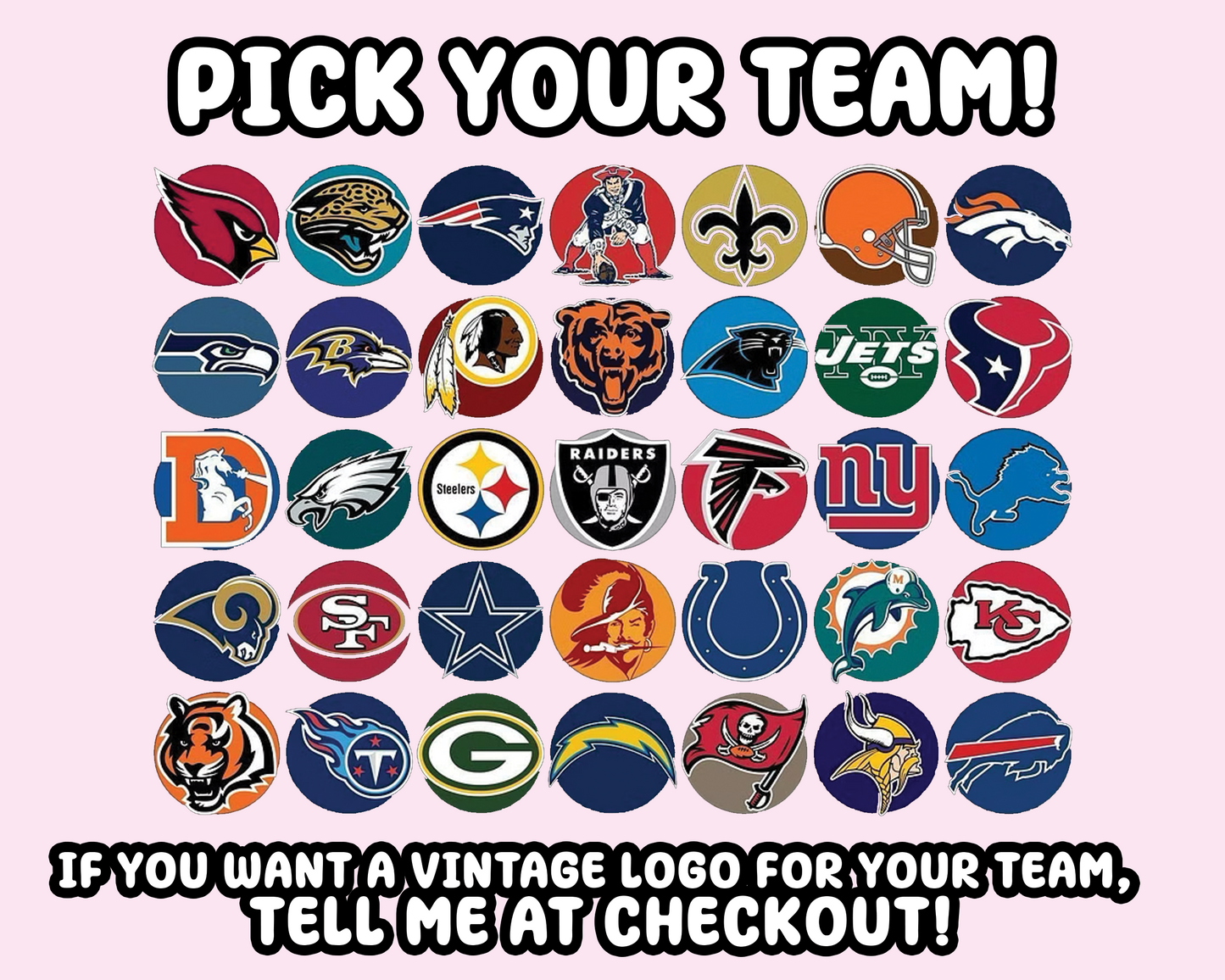 ABDL Football Team Diaper Stickers, Pick Your Team