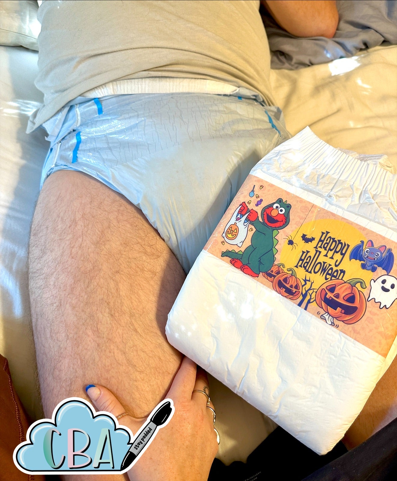 ABDL Clear Premium Diaper Tapes "Cute Trick or Treat" ABDL Halloween