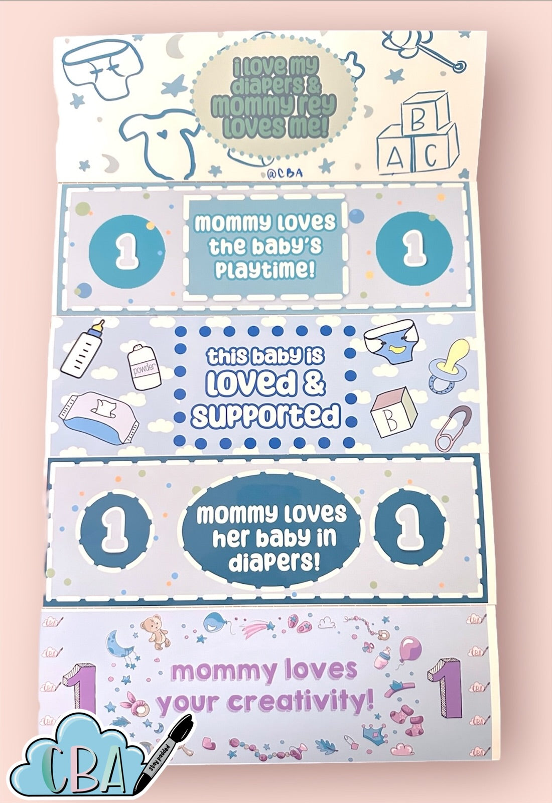 ABDL Diaper Tapes x10, “The Little Space Encouragement Pack"