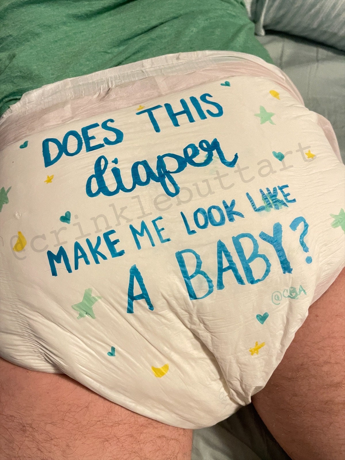 ABDL Adult Baby Diaper, "Does This Diaper Make Me Look Like A Baby?"