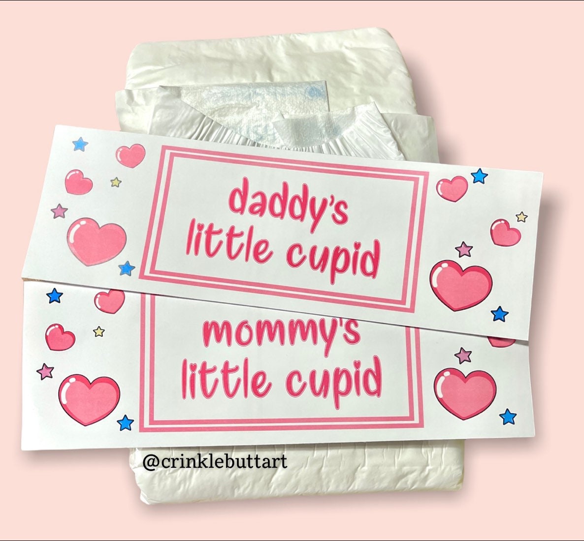 ABDL Diaper Tape “Mommy’s *OR* Daddy’s Little Cupid”