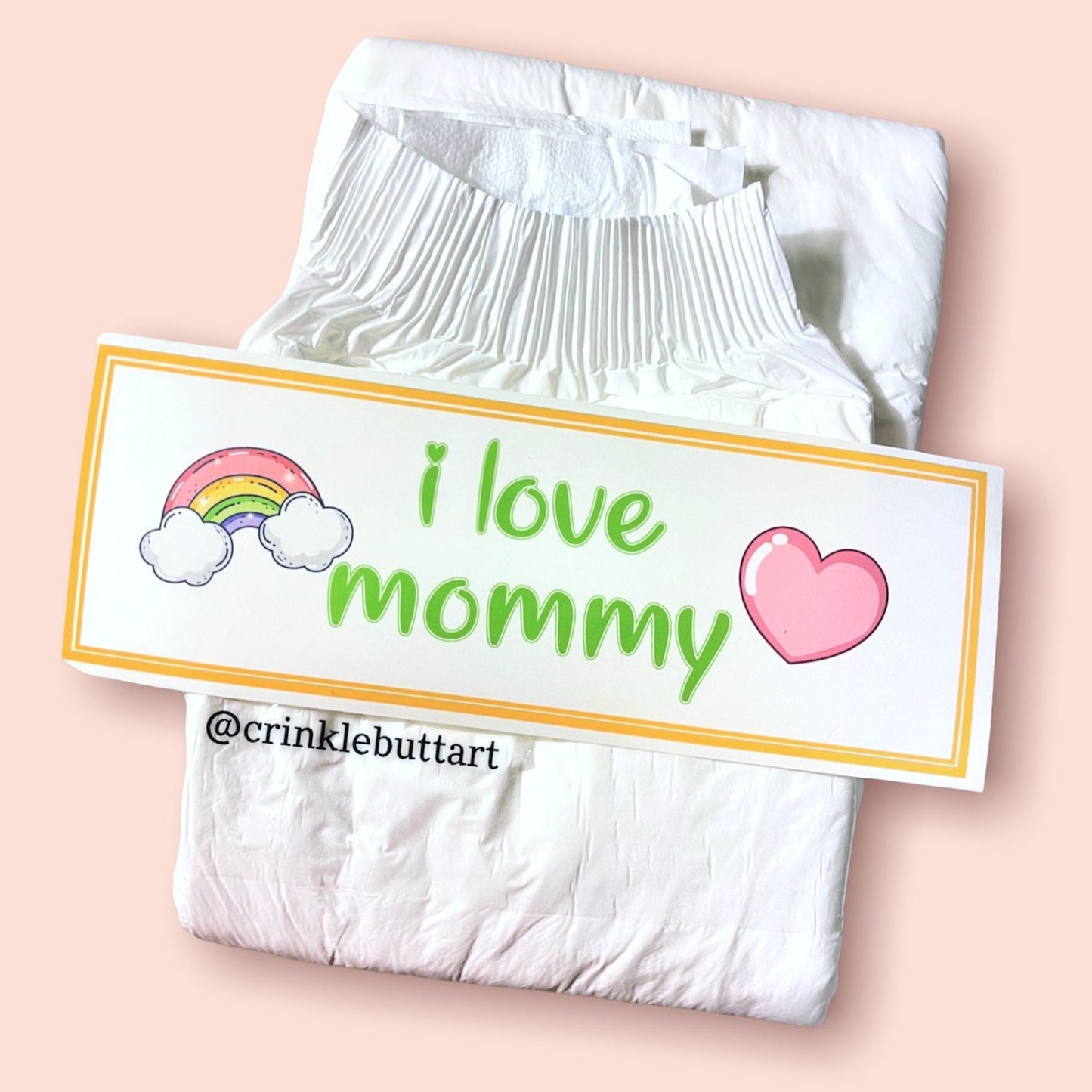 SALE- I Love Mommy or Daddy Premium Diaper Tape