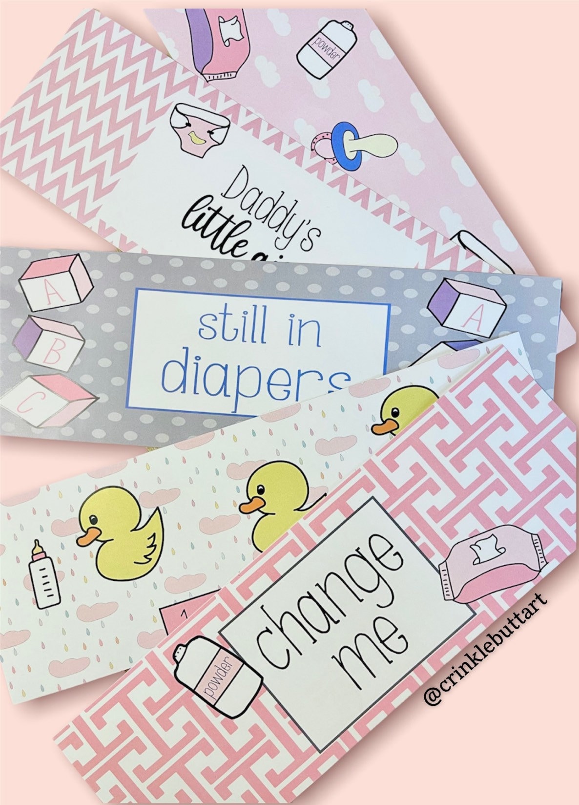 Mommy Rey's Pink Humiliation Pack x5 Diaper Tapes