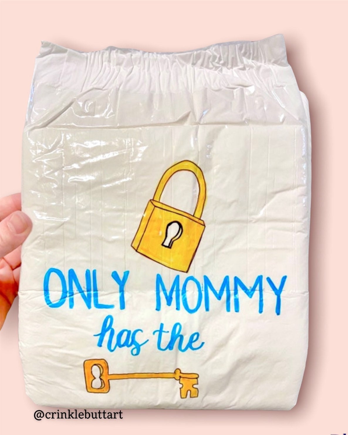ABDL Adult Baby Diaper, "Only Mommy Has The Key" Cuckhold, Chastity