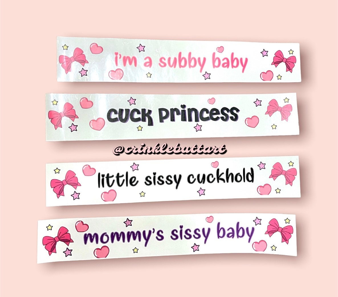 ABDL Skinny Diaper Tapes x4 “Sissy Cuck Pack” – CBA