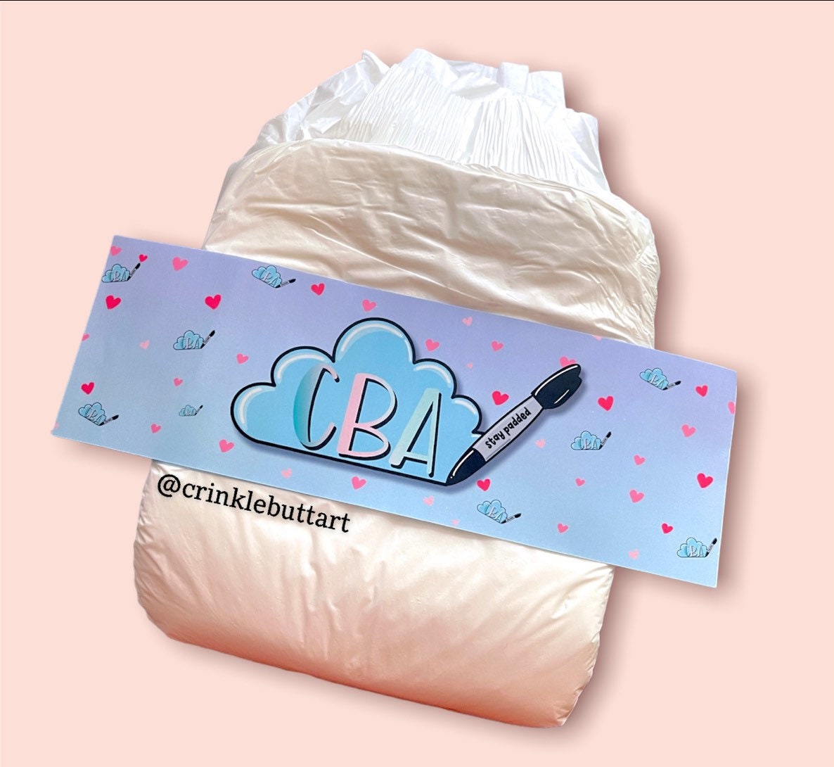 ABDL *CLEAR* Premium Diaper Tapes, "CBA Logo Tape"