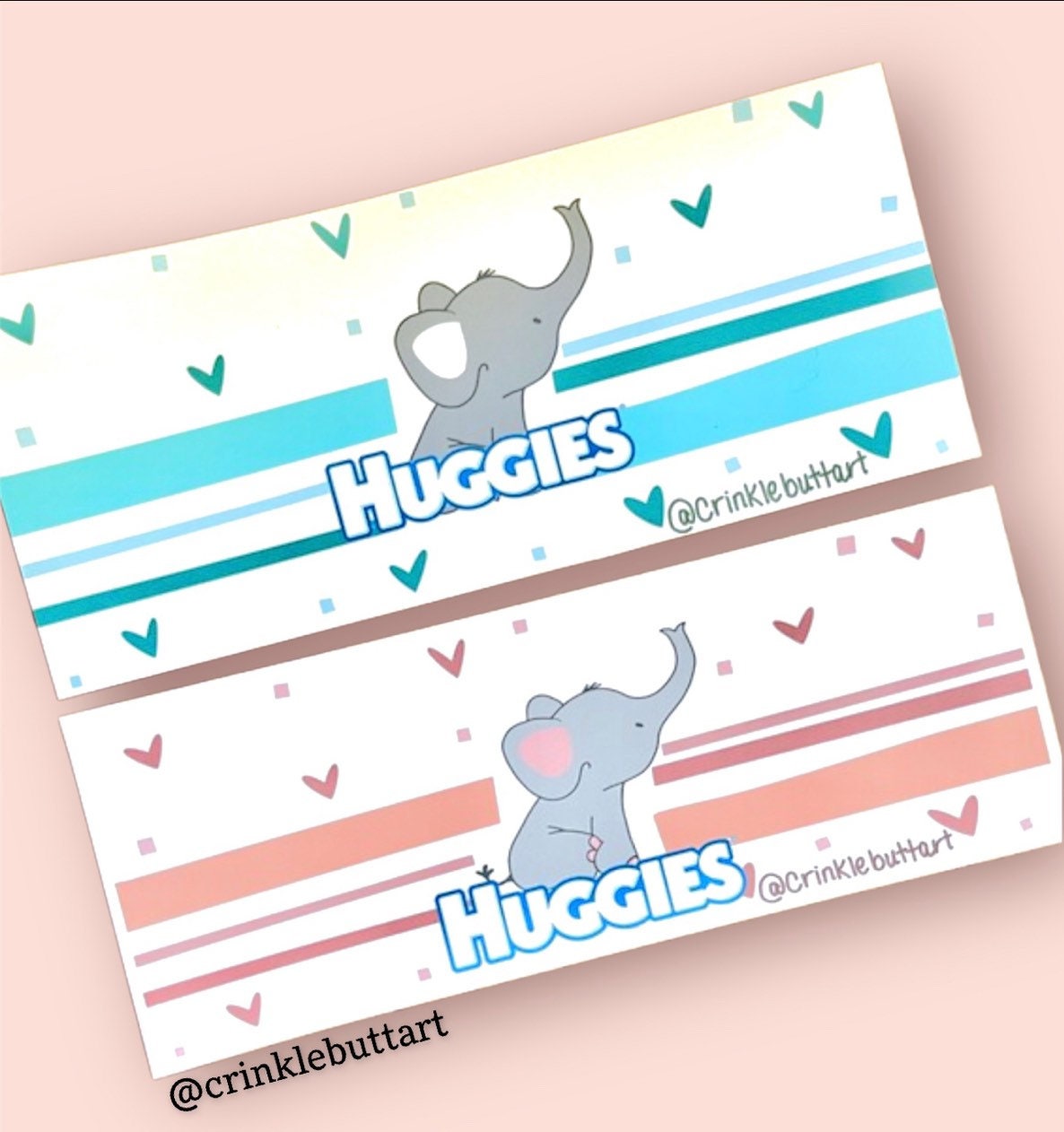 Elephant Huggies Diaper Tape