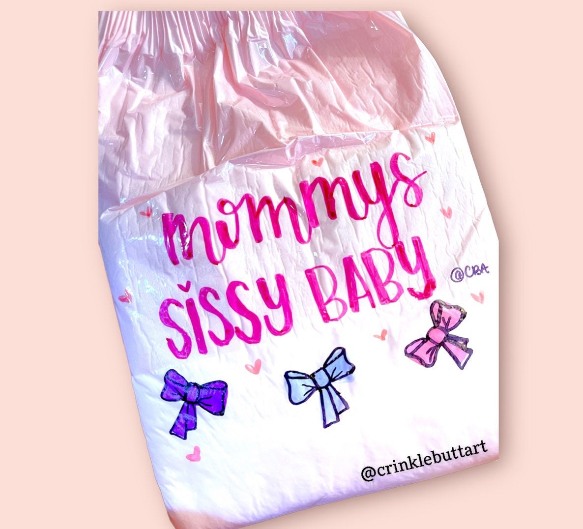 ABDL Adult Baby Diaper, “Mommy’s Sissy Baby"