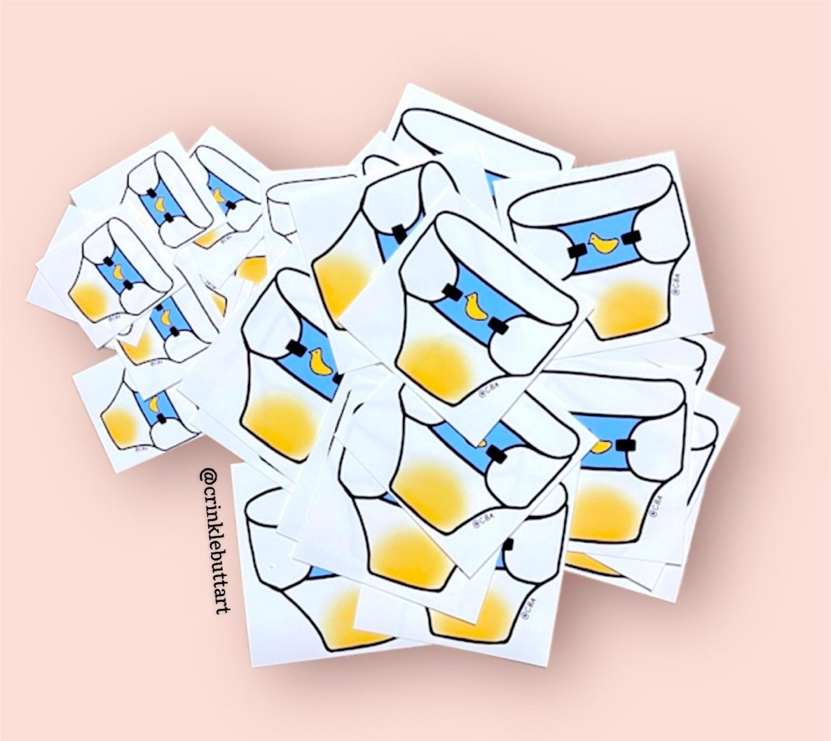 ABDL Diaper Stickers "Soiled Diaper"
