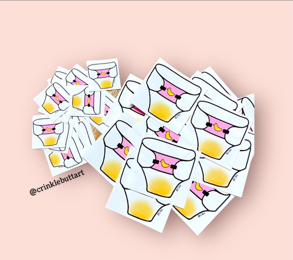 ABDL Diaper Stickers "Soiled Diaper"