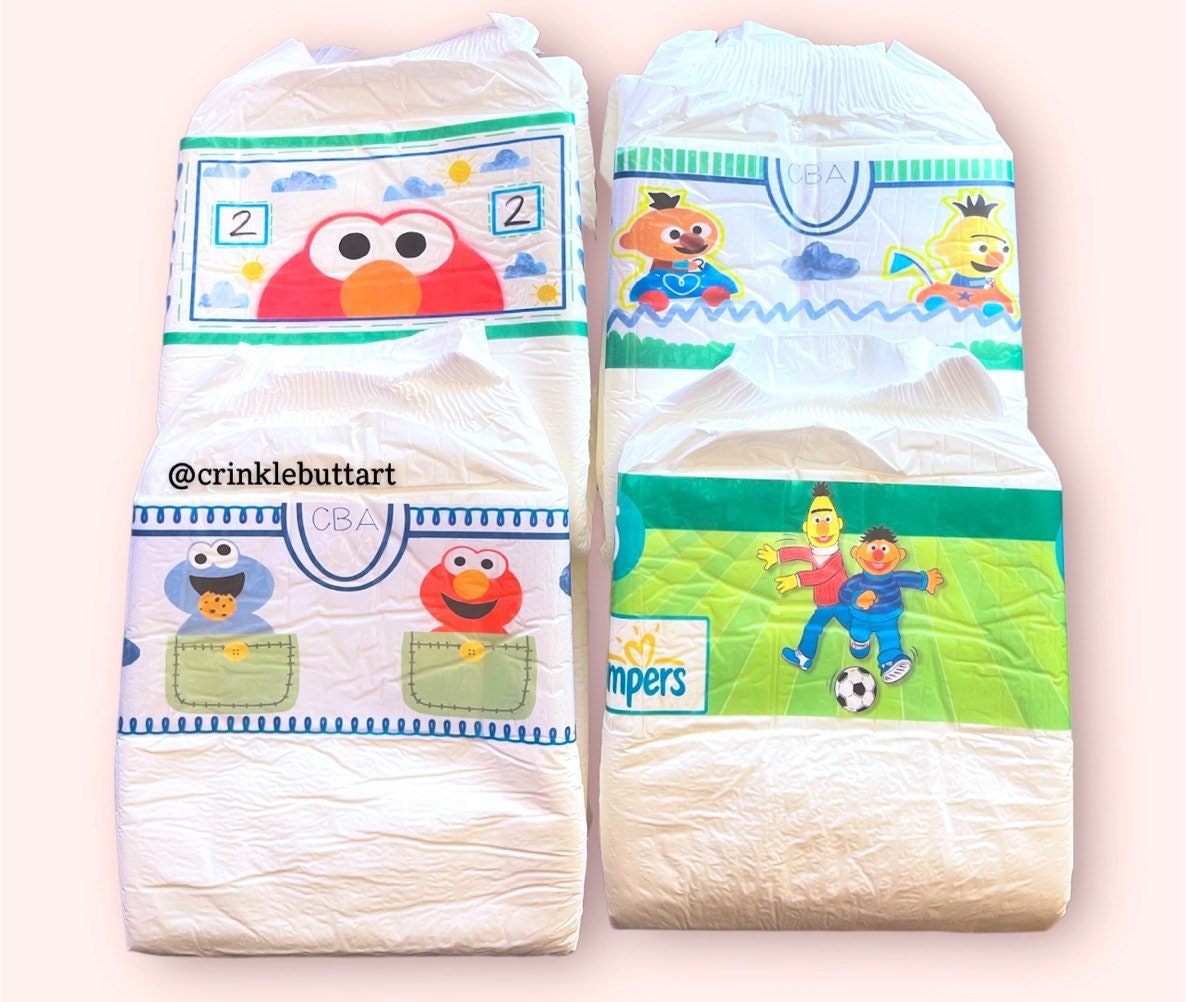 ABDL *CLEAR* Premium Diaper Tapes "Classic Buddies” Bundle of 4