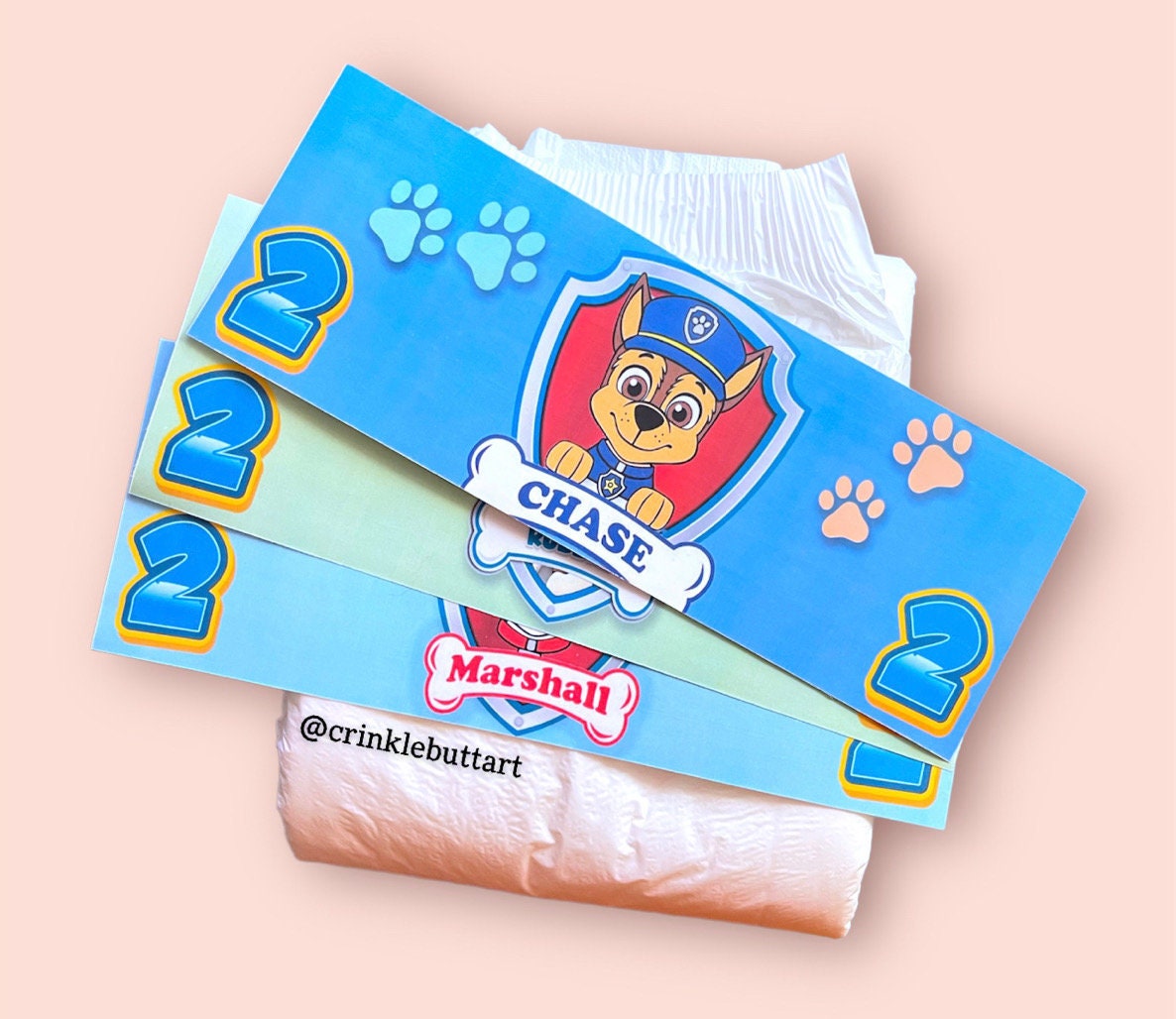 ABDL *CLEAR* Premium Diaper Tapes "P Patrol Friends"