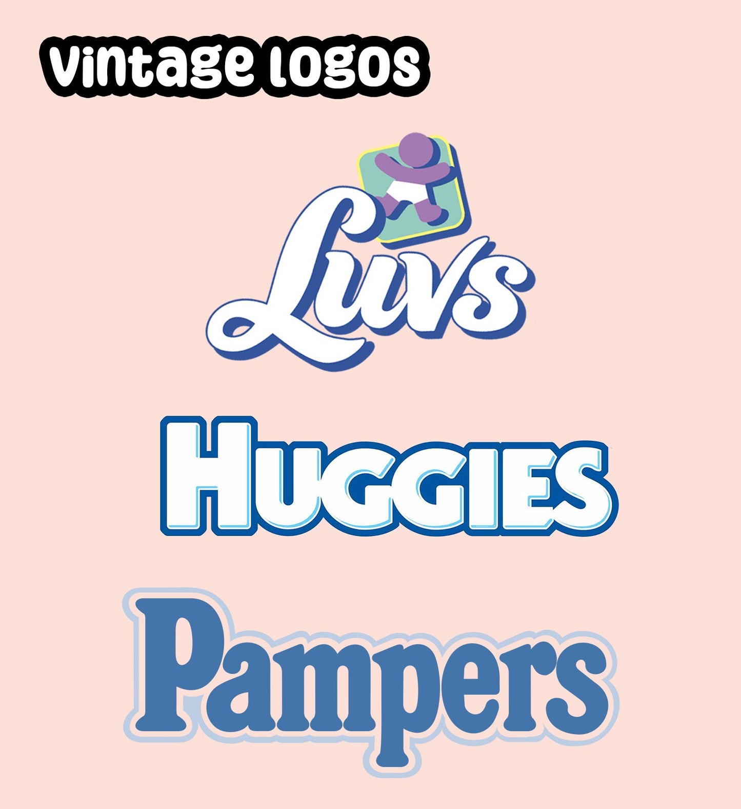 ABDL Diaper Tape “Diaper Logos”