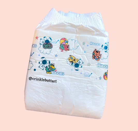 ABDL Vintage Animals & Clouds Premium Diaper Tape