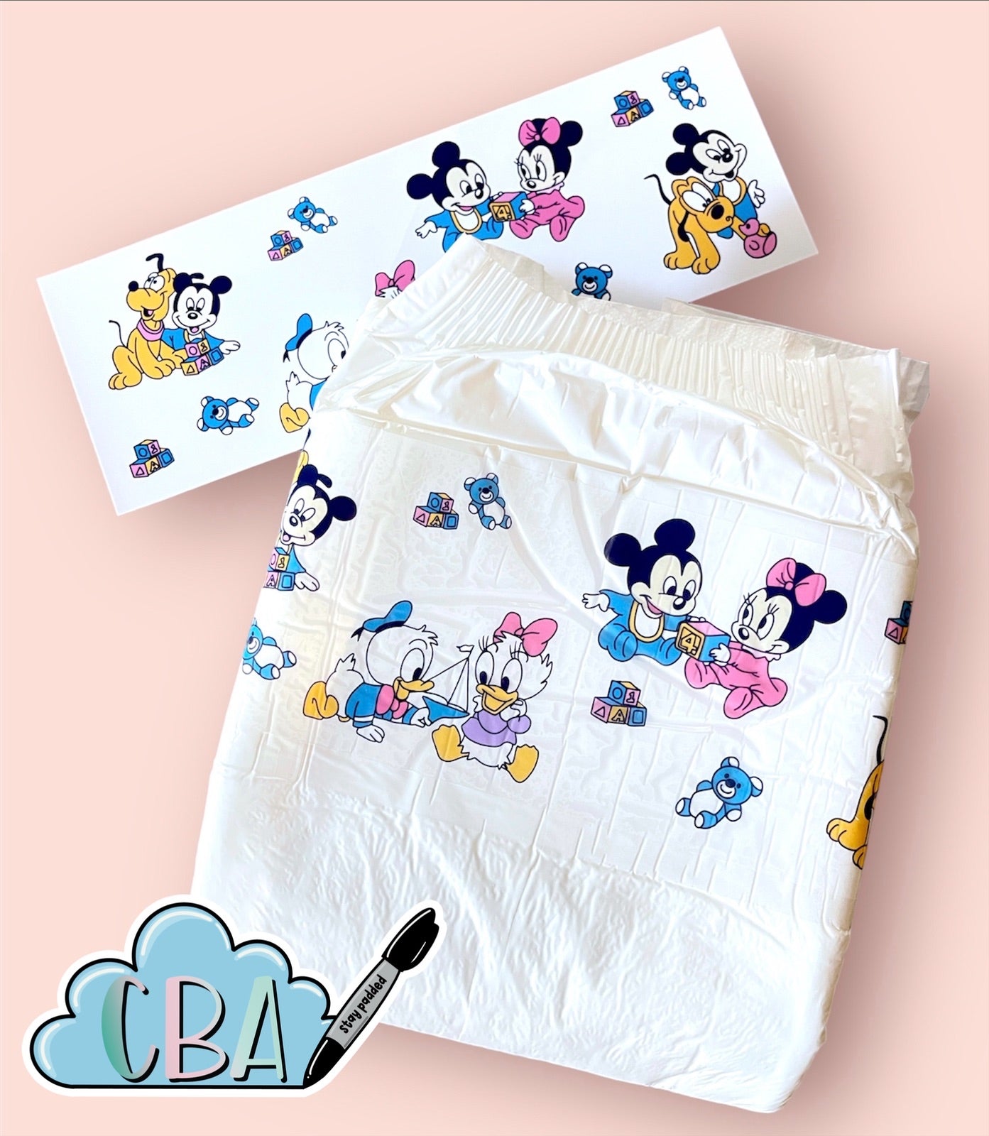 ABDL Clear Premium Diaper Tapes “Playing Babies”