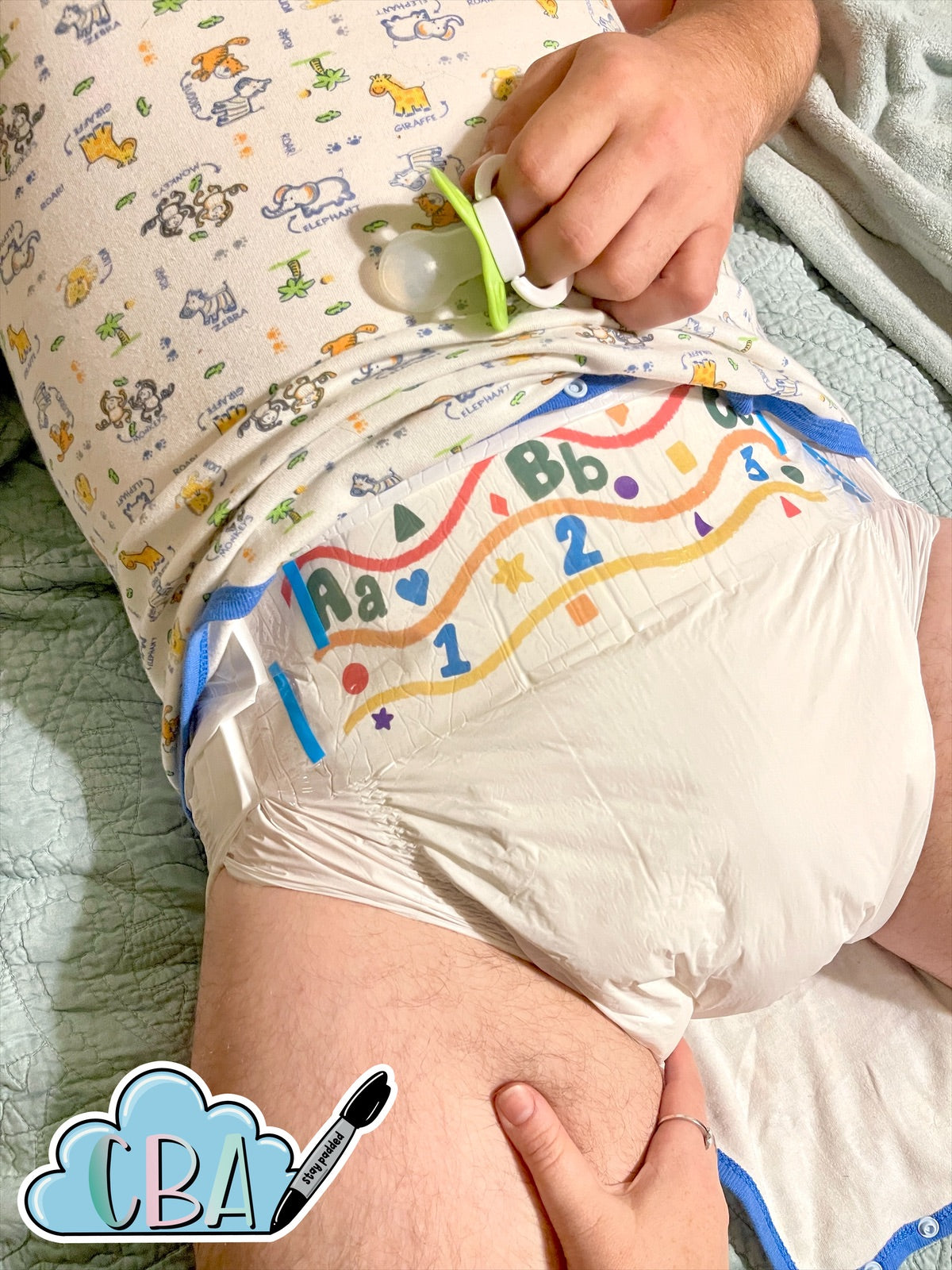 ABDL Clear Premium Diaper Tapes “ABC Squiggles”