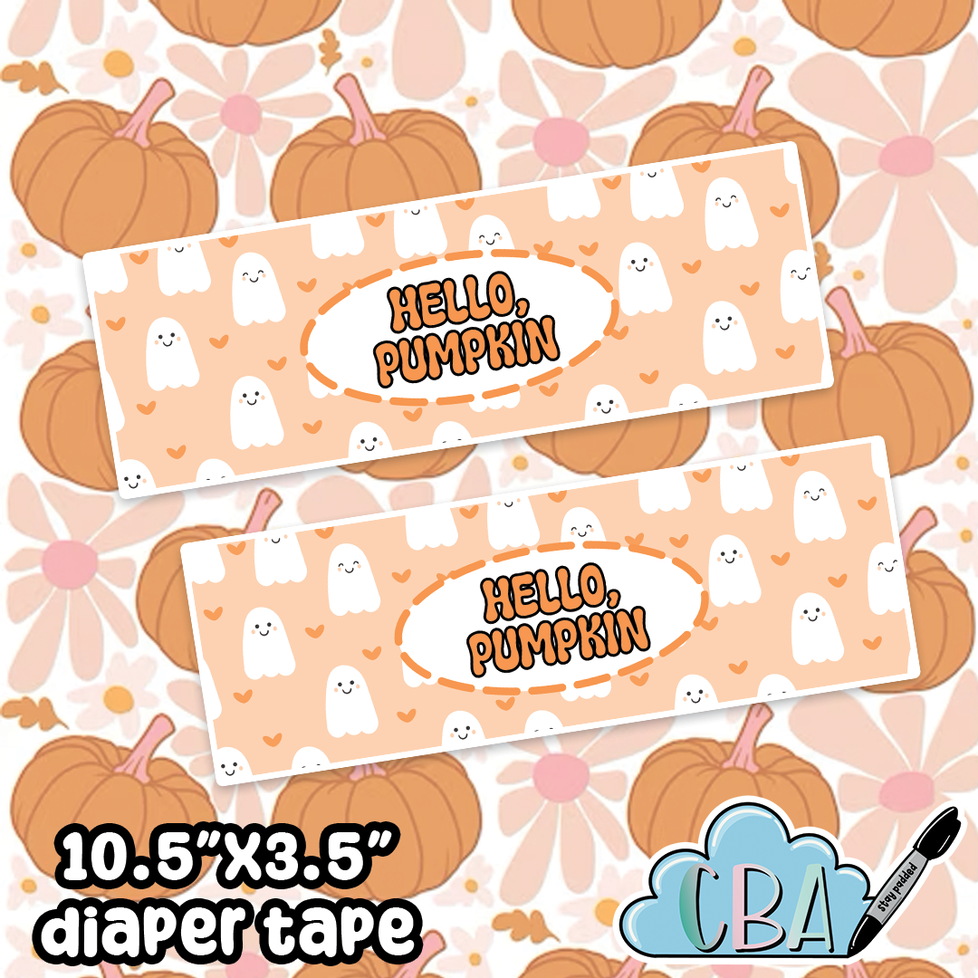 ABDL Premium Halloween Diaper Tape "Hello Pumpkin"