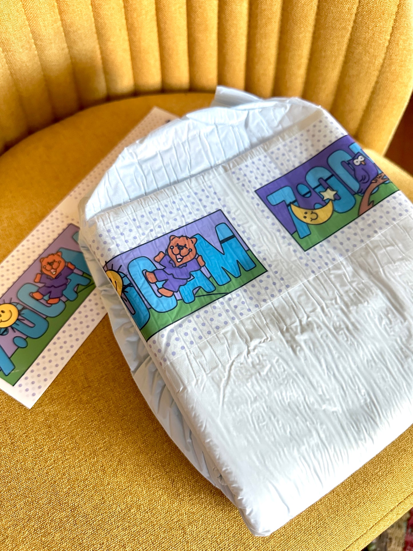 ABDL Clear Premium Diaper Tapes “Vintage 7am to 7pm”