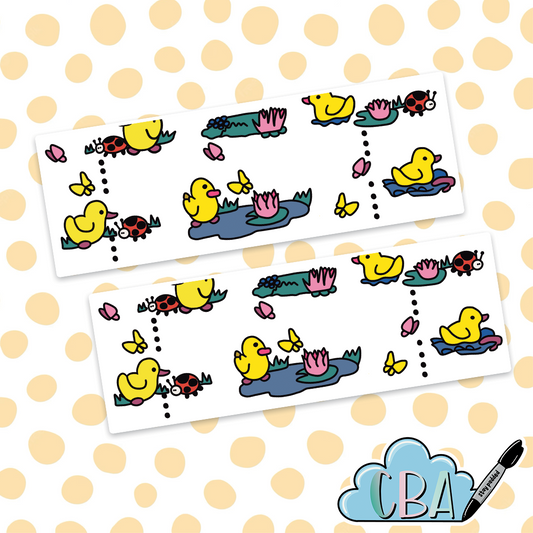 ABDL Clear Premium Diaper Tapes “Vintage Ducks”