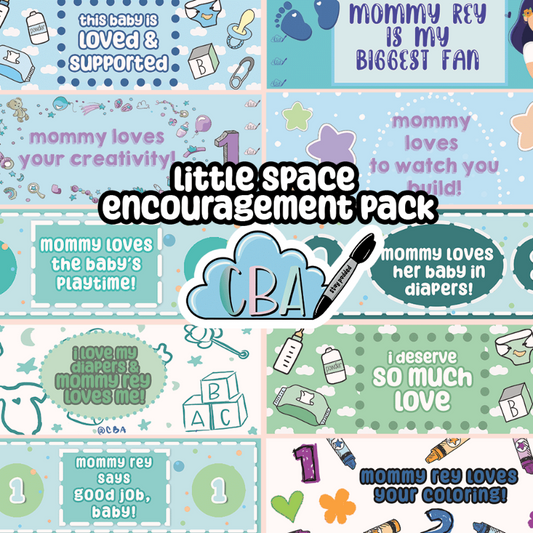 ABDL Diaper Tapes x10, “The Little Space Encouragement Pack"