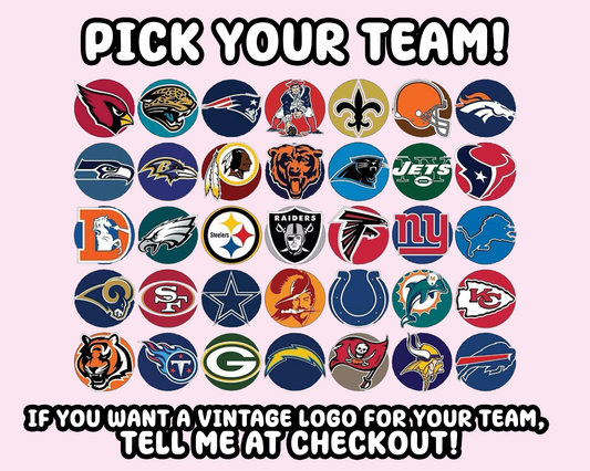 ABDL Football Team Diaper Stickers, Pick Your Team