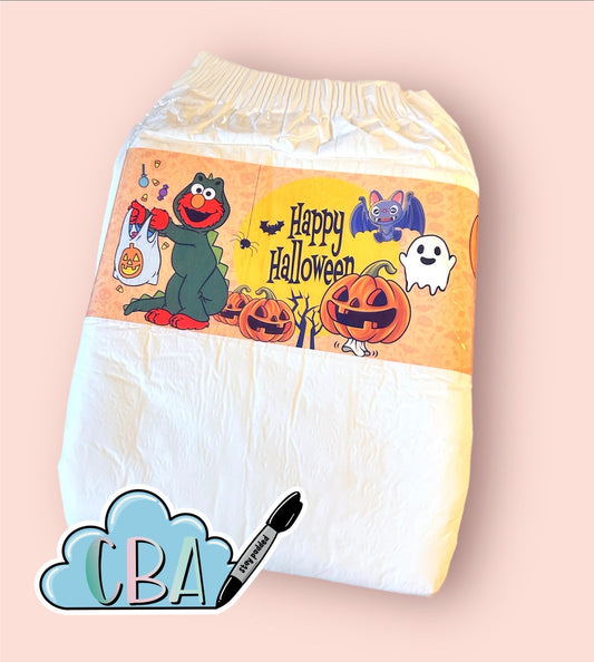 ABDL Clear Premium Diaper Tapes "Cute Trick or Treat" ABDL Halloween
