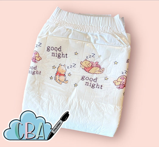 ABDL Clear Premium Diaper Tapes “Sleeping Pooh”