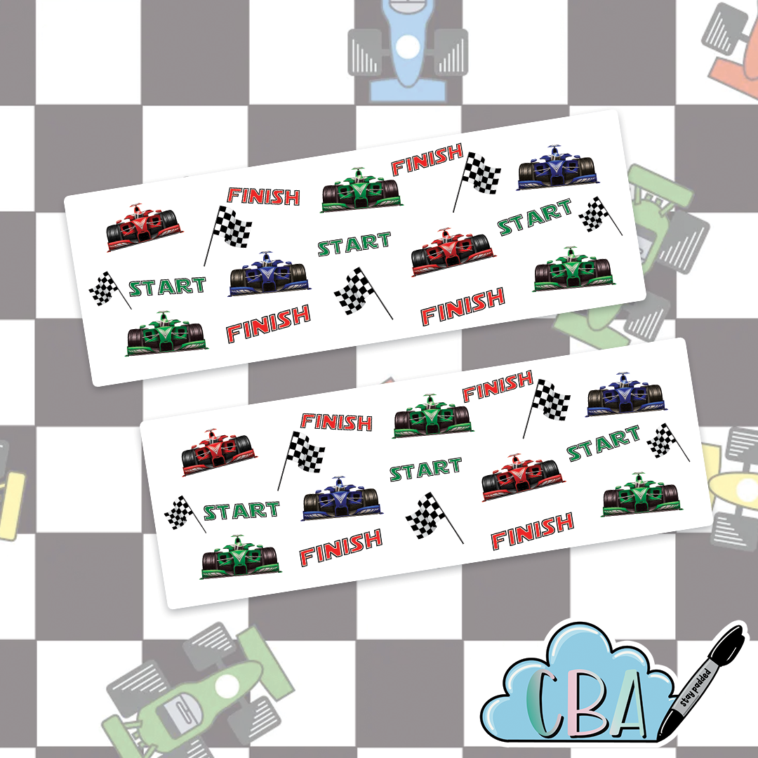 ABDL Clear Premium Diaper Tapes “Race Cars”