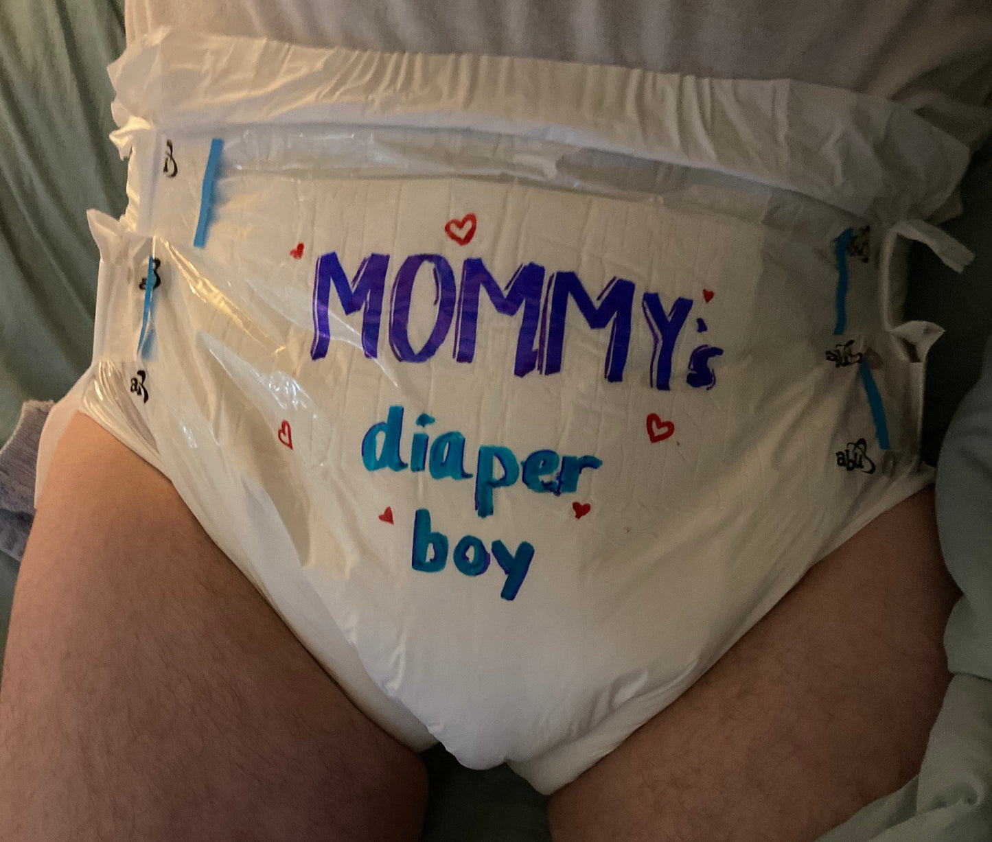 ABDL Adult Baby Diaper, “Mommy’s Diaper Boy”, Insert Name