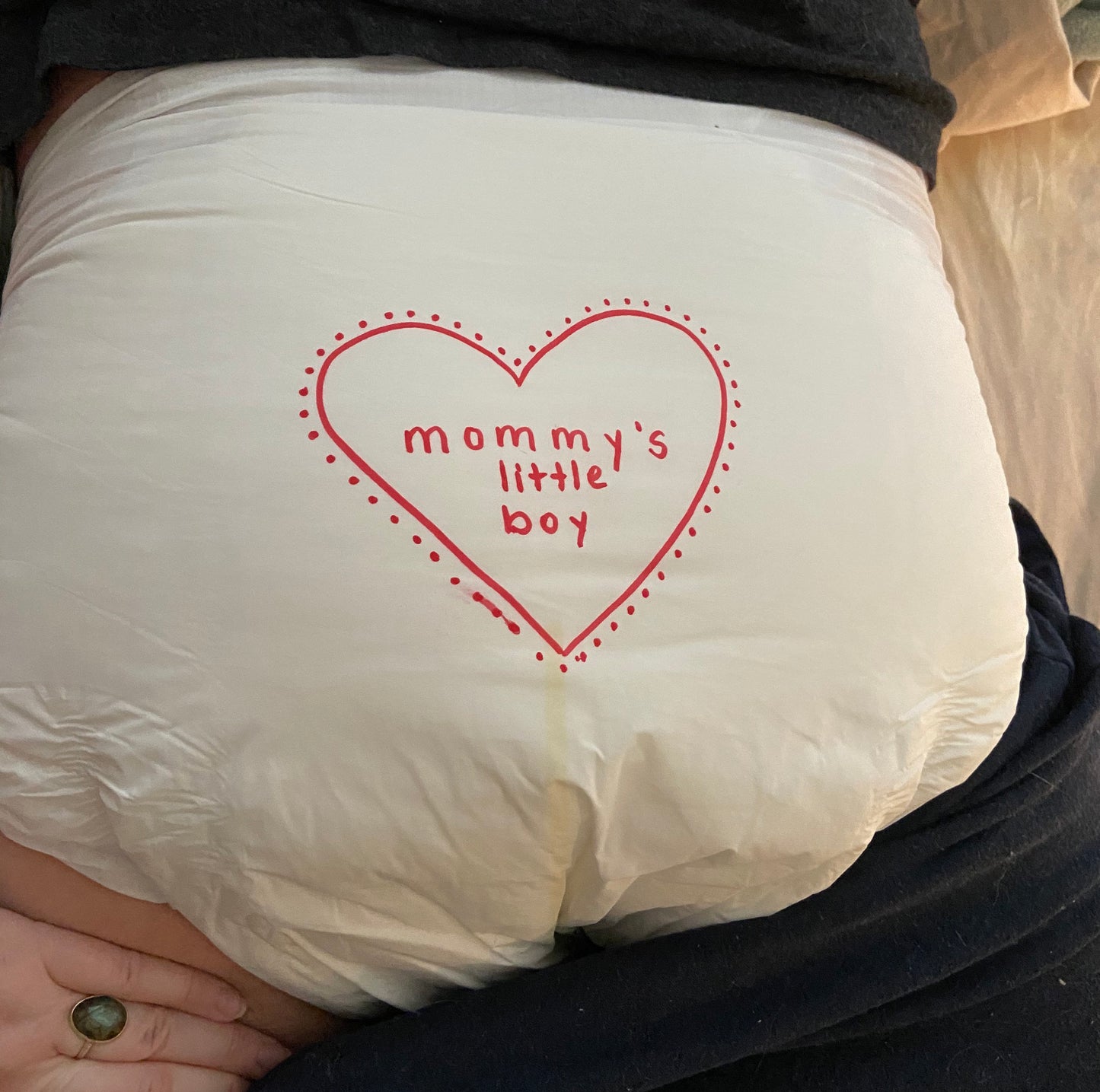 ABDL Adult Baby Diaper, “Mommy’s Diaper Boy”, Insert Name