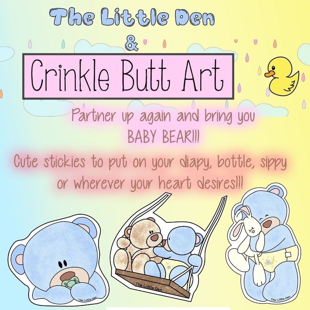 Baby Bear Stickies, Cut-Them-Out Yourself, The Little Den Collab