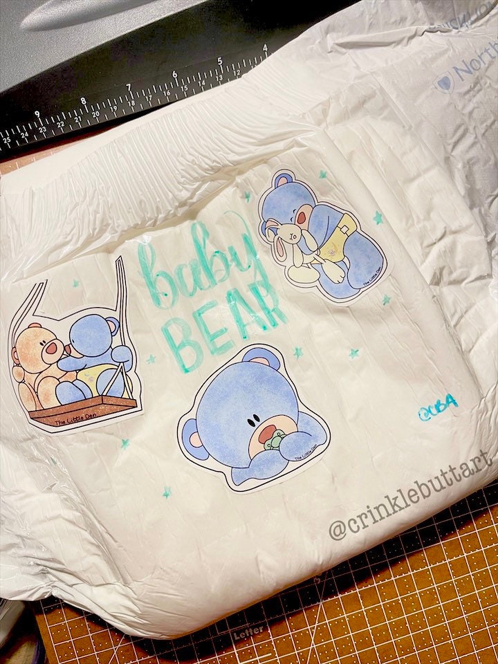 Baby Bear Stickies, Cut-Them-Out Yourself, The Little Den Collab