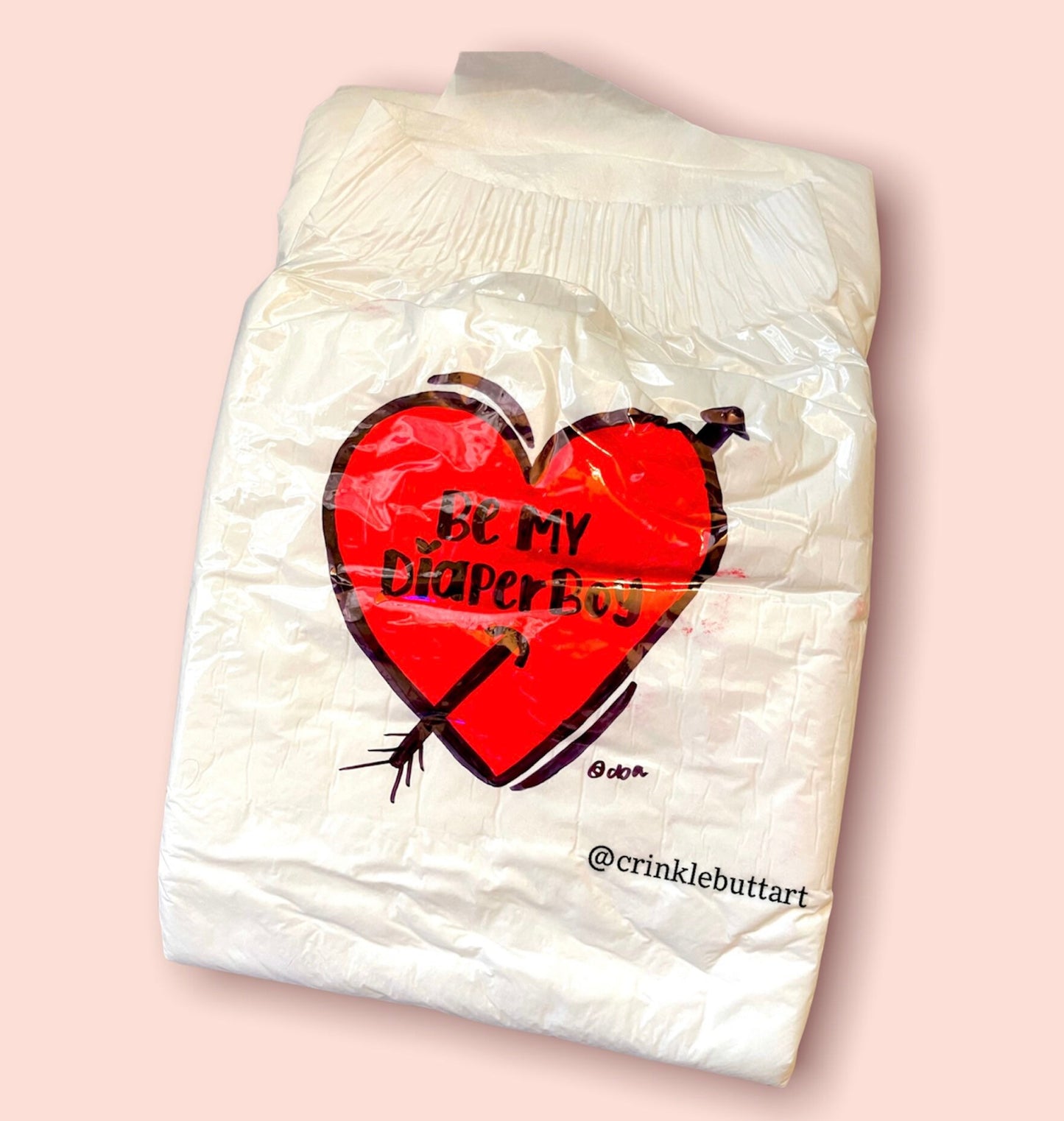 ABDL Valentine’s Day Diaper, “Be My Diaper Boy/Girl”