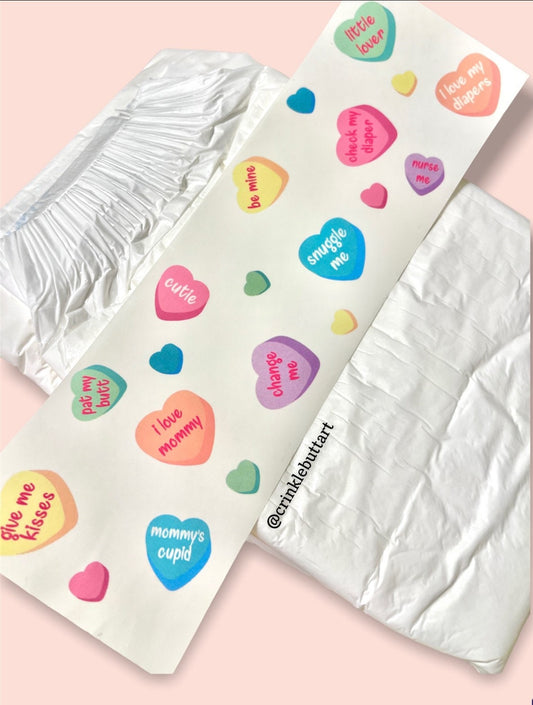 ABDL Diaper Tape “Candy Hearts”