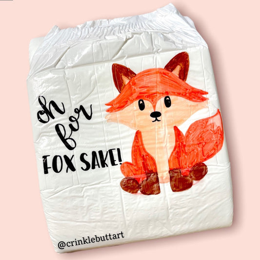 ABDL Adult Baby Diaper “Oh for Fox Sake!”