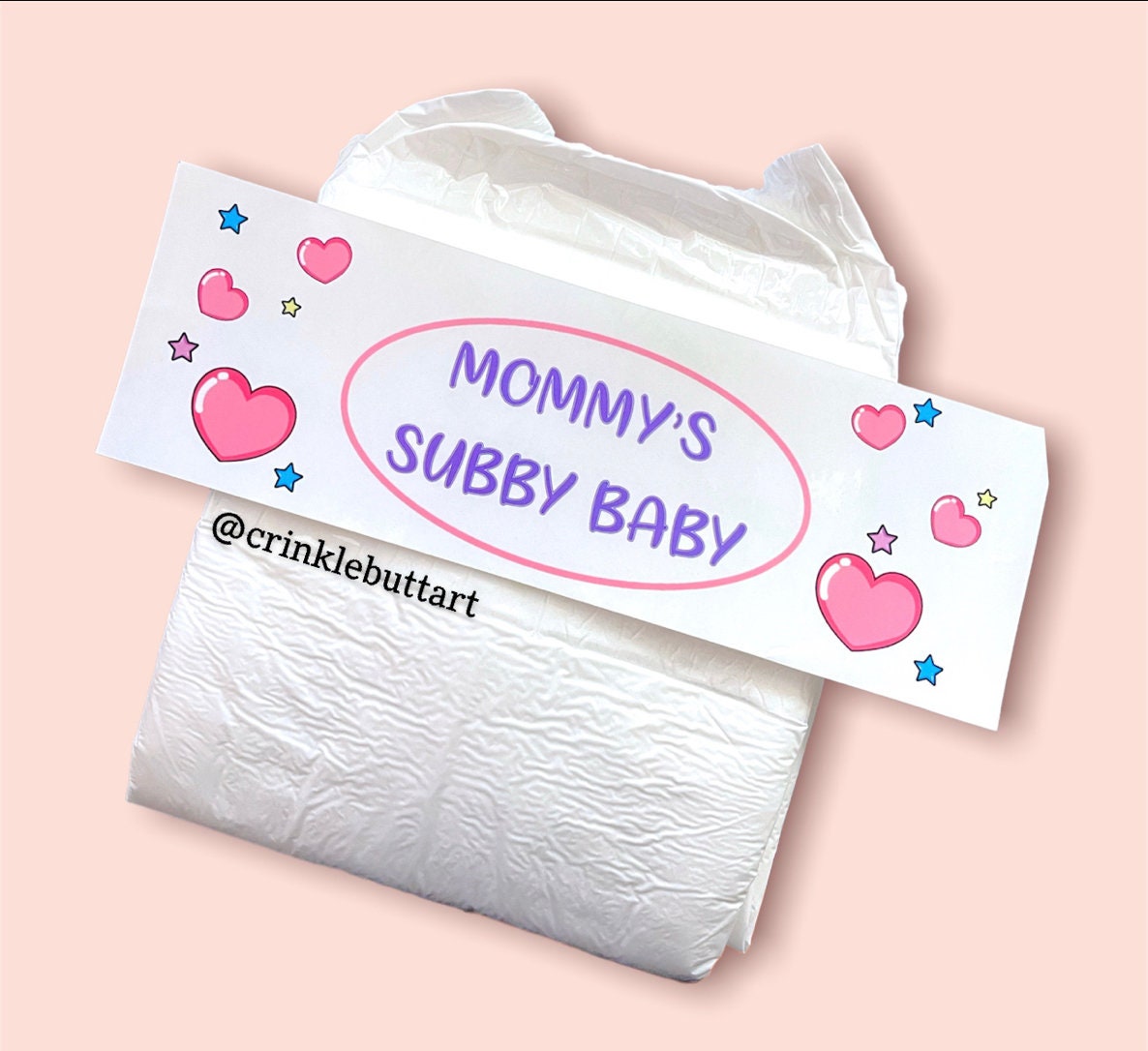 ABDL Diaper Tape “Mommy’s Subby Baby” Also Available: Daddy’s – CBA