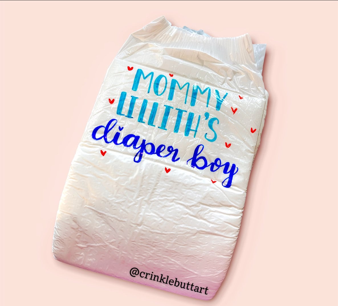 ABDL Adult Baby Diaper, “Mommy’s Diaper Boy”, Insert Name