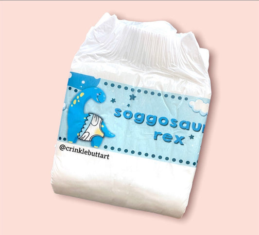 ABDL *CLEAR* Premium Diaper Tapes, "Soggosaurus Rex"