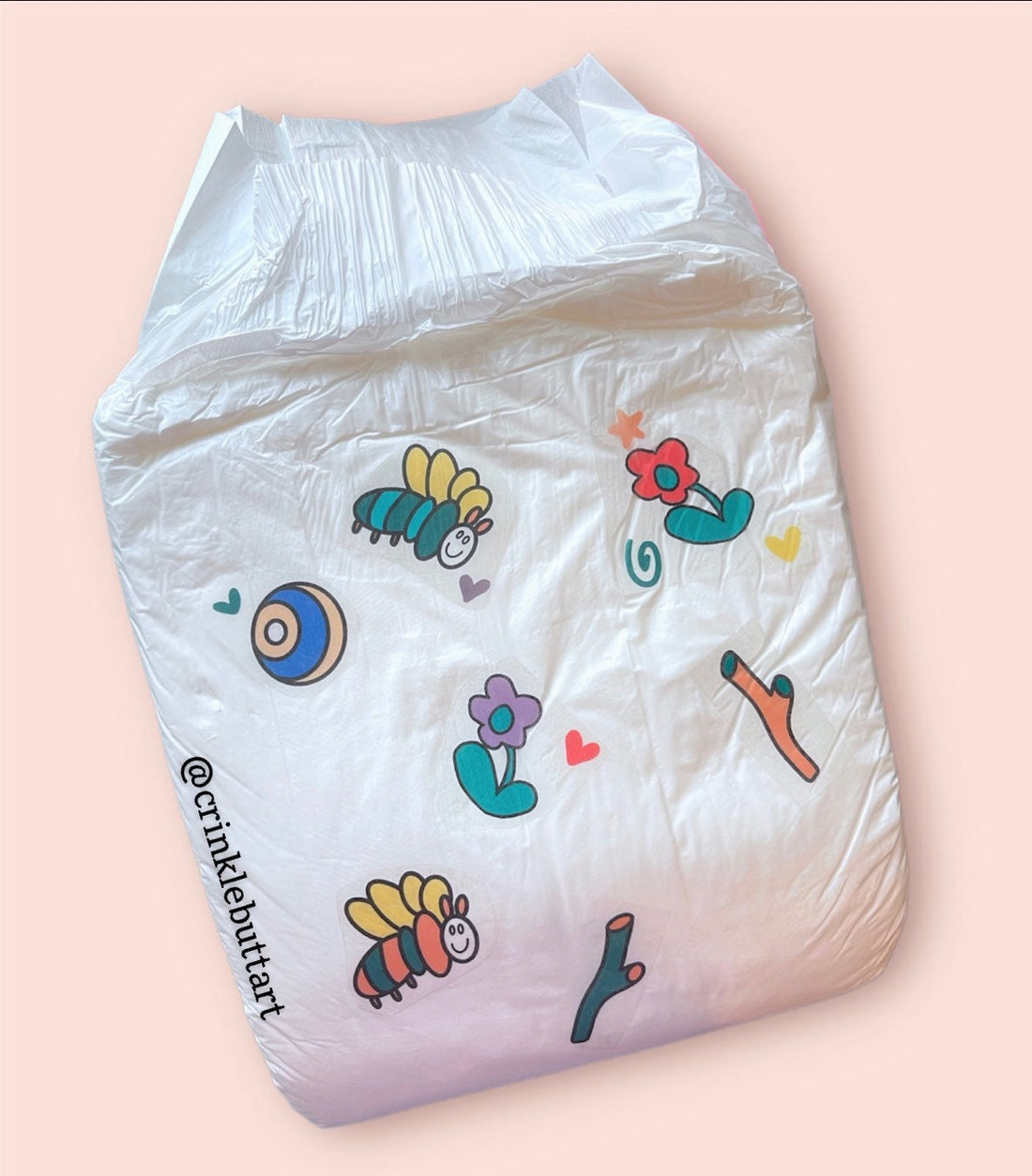 ABDL Diaper Tape & Sticker Sheet, “Vintage Turtle Sticker Kit” *Design ...
