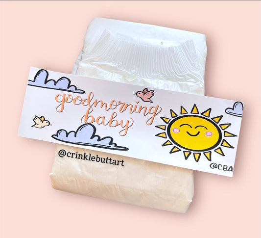 ABDL Diaper Tapes Set of *2*, “Good Morning & Goodnight Baby”