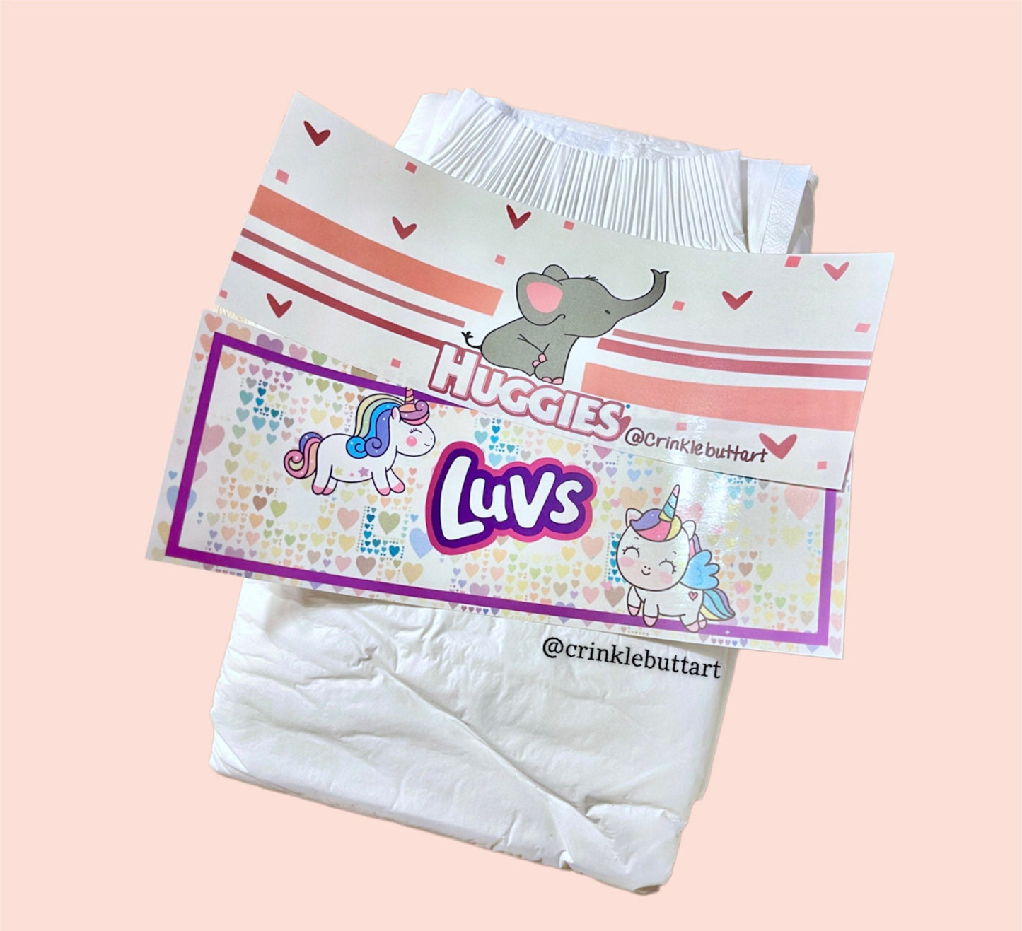 ABDL Diaper Tapes x8, “The Pinkish Pack"