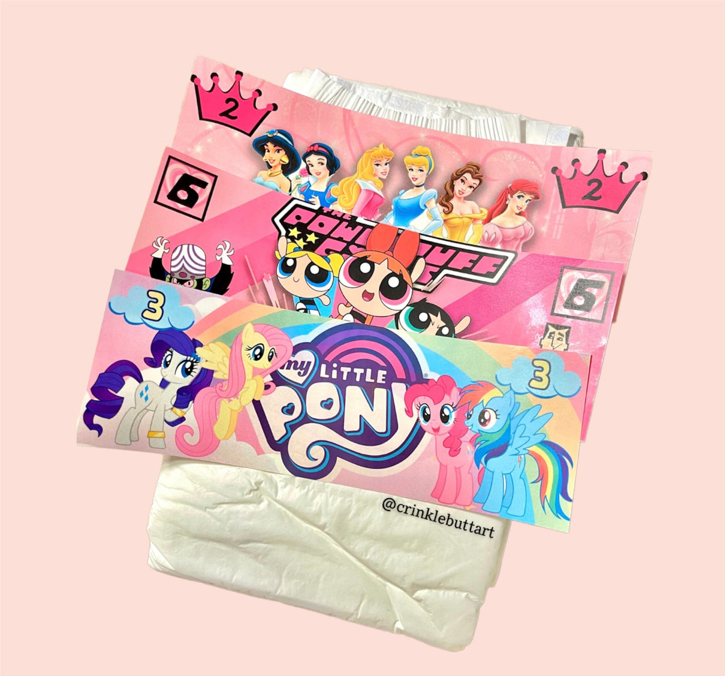 ABDL Diaper Tapes x8, “The Pinkish Pack"