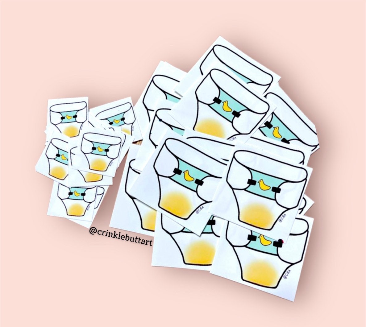 ABDL Diaper Stickers  "Soiled Diaper"