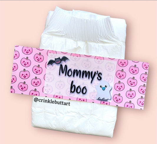 ABDL Halloween Diaper Tape "Mommy’s or Daddy’s Boo"