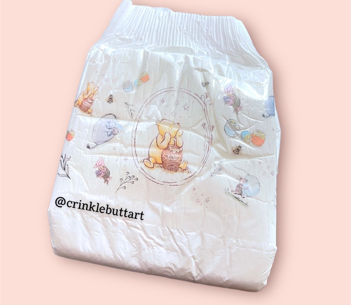 ABDL Premium Clear Diaper Tape "Vintage Pooh"