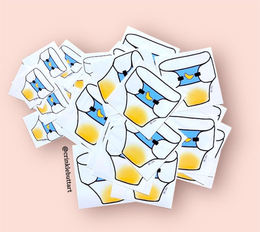 ABDL Diaper Stickers "Soiled Diaper"