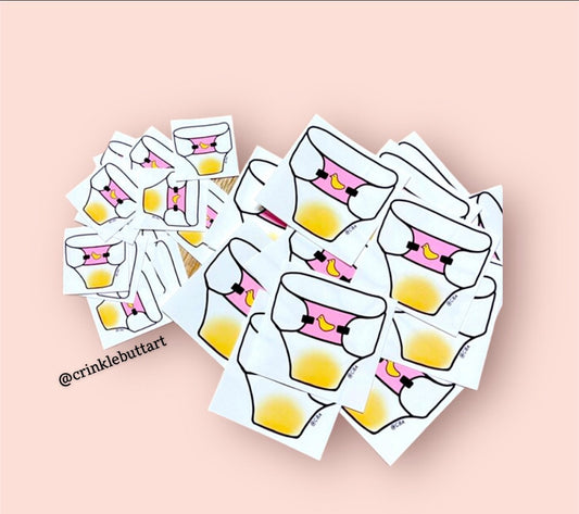 ABDL Diaper Stickers  "Soiled Diaper"