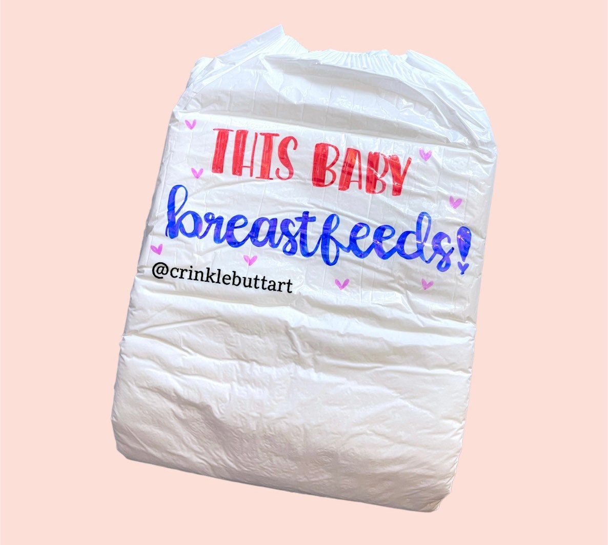 ABDL Adult Baby Diaper, “This Baby Breastfeeds”