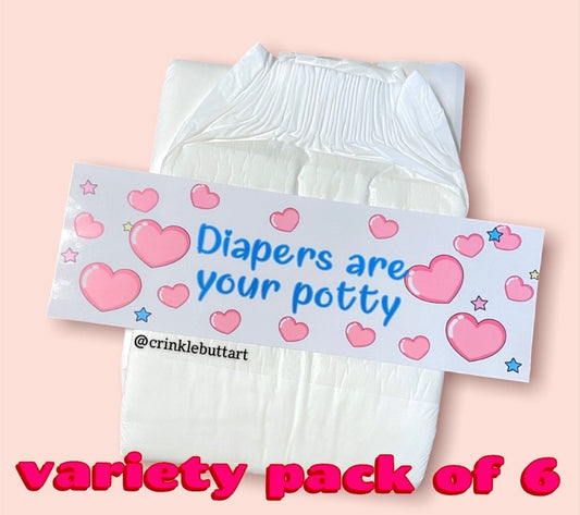 ABDL Diaper Tapes x6, “The Loving Pack"